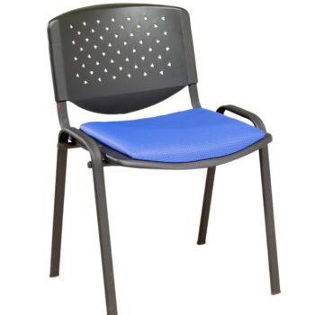 Alliance Flipper chair with upholstered seat pad and perforated back (Black Frame Standard)-0