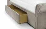 julian bowen fabric Ravello Storage Bed with 2 Drawers-mink chenille-14870