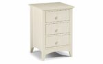 julian bowen Cameo 3 Drawer Bedside - Stone White-0
