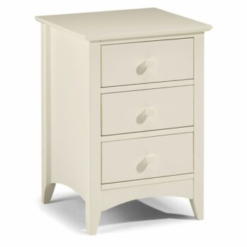 julian bowen Cameo 3 Drawer Bedside - Stone White-0