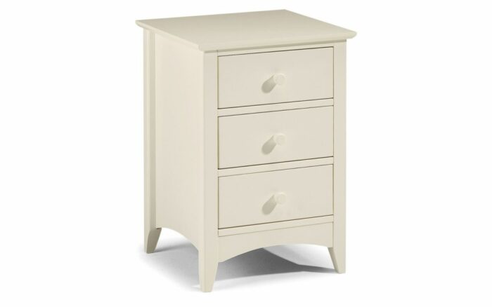 julian bowen Cameo 3 Drawer Bedside - Stone White-0