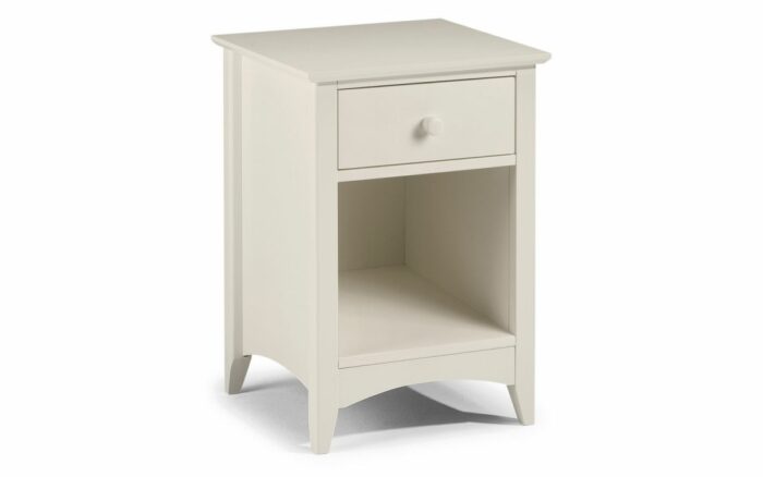 JULIAN BOWEN Cameo 1 Drawer Bedside - Stone White-14762