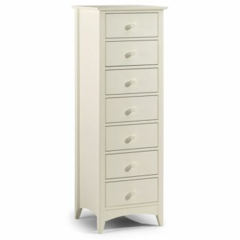 julian bowen Cameo 7 Drawer Narrow Chest - Stone White-0