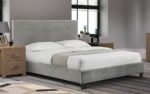 julian bowen fabric Shoreditch Bed-slate velvet-14880