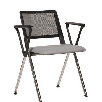 Alliance Pinnacle Upholstered Seat and Black Mesh Back-0