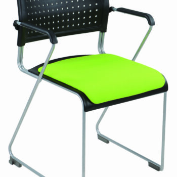 Alliance Public Armchair with Upholstered Seat (Silver Frame Standard)-0