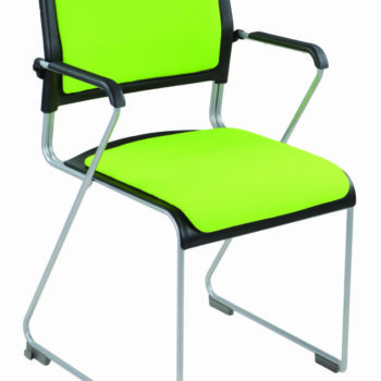 Alliance Public Armchair with Upholstered Seat and Back (Silver Frame Standard)-0