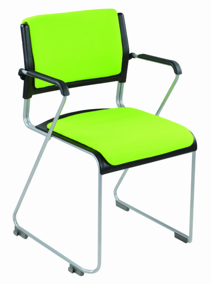 Alliance Public Armchair with Upholstered Seat and Back (Silver Frame Standard)-0