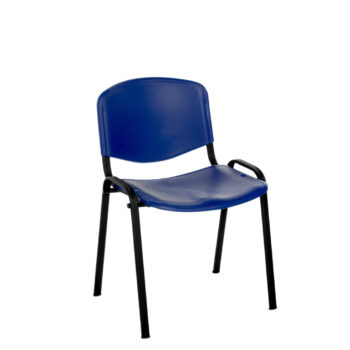 Alliance Flipper Chair with Blue Molded Plastic Seat and Back (Black Frame Standard)-0