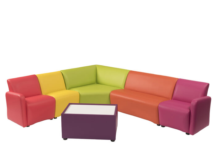 Alliance Educational Low Reception Three Seater (Black Glides as Standard)-0