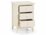 julian bowen Cameo 3 Drawer Bedside - Stone White-14765