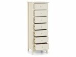 julian bowen Cameo 7 Drawer Narrow Chest - Stone White-14779
