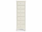 julian bowen Cameo 7 Drawer Narrow Chest - Stone White-14777