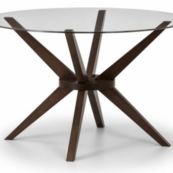 julian bowen Chelsea Glass Top Dining Table - 120cm-0