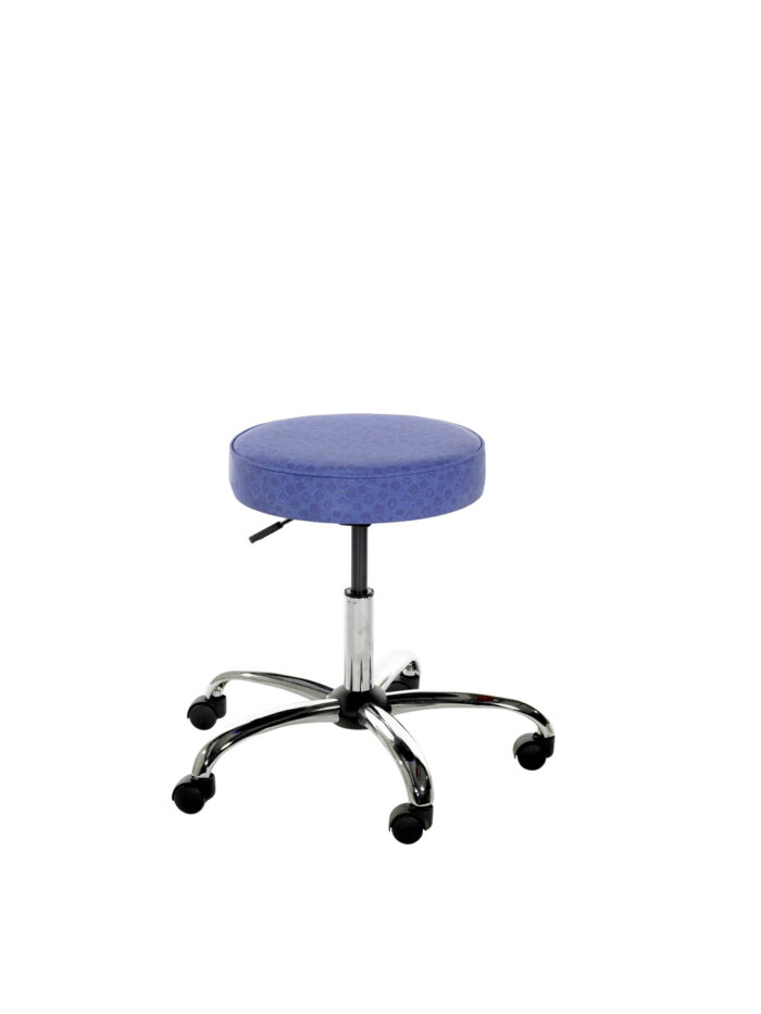 Alliance Chrome Round Swivel Stool on Castors-0