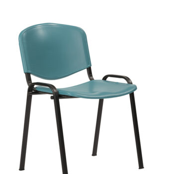 Alliance Flipper Chair with Green Molded Plastic Seat and Back (Black Frame Standard)-0
