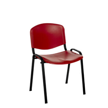 Alliance Flipper Chair with Red Molded Plastic Seat and Back (Black Frame Standard)-0
