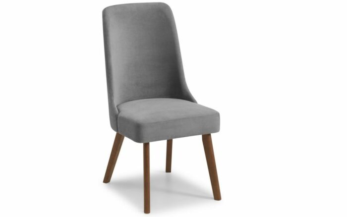 julian bowen Huxley Chenille Dining Chair - Dusk Grey-0