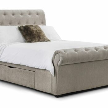 julian bowen fabric Ravello Storage Bed with 2 Drawers-mink chenille-0