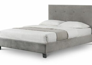 julian bowen fabric Shoreditch Bed-slate velvet-0
