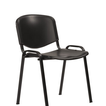 Alliance Flipper Chair with Black Molded Plastic Seat and Back (Black Frame Standard)-0