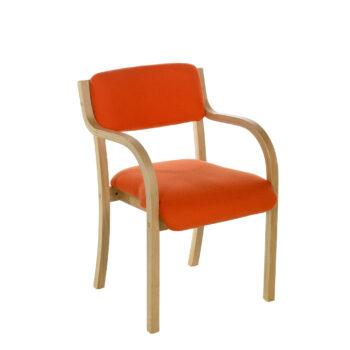 Alliance Tyson Light Beech Conference Side Chair with Arms-0