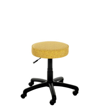 Alliance Black Round Swivel Stool on Castors-0