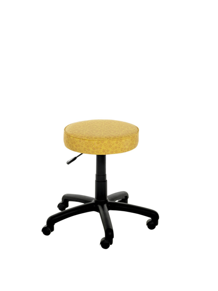 Alliance Black Round Swivel Stool on Castors-0