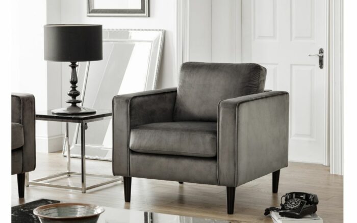 julian bowen Hayward Velvet Armchair-16103
