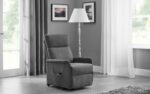 julian bowen Helena Rise & Recliner - Charcoal Fabric-16113