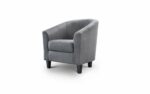 julian bowen Hugo Fabric Tub Chair - Slate Grey-0