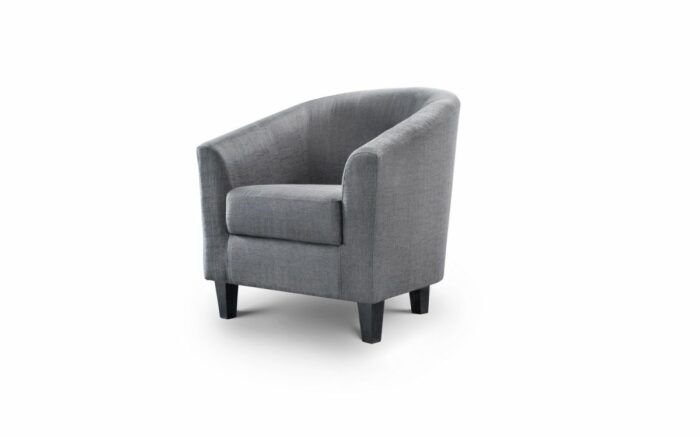 julian bowen Hugo Fabric Tub Chair - Slate Grey-0
