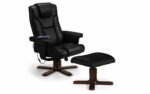 julian bowen Malmo Massage Recliner & Stool - Brown-0