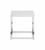 julian bowen Scala White Marble Top Lamp Table-16525