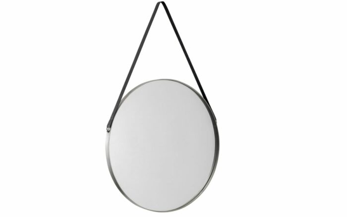 julian bowen Opera Round Pewter Mirror-0