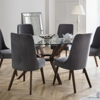 julian bowen Chelsea Large Glass Top Dining Table - 140cm-0