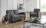 julian bowen Vivo Sofa Bed in Dusk Grey Chenille Fabric-16520
