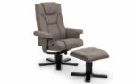 julian bowen Malmo Recliner & Footstool - Brown-25649
