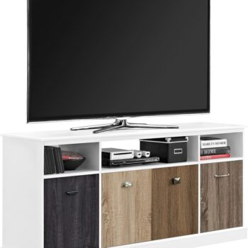 Dorel Mercer TV Console with Multicolored Door for TVs up to 60” -0