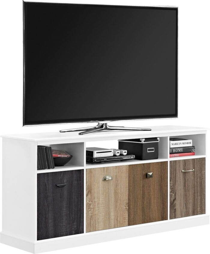 Dorel Mercer TV Console with Multicolored Door for TVs up to 60” -0