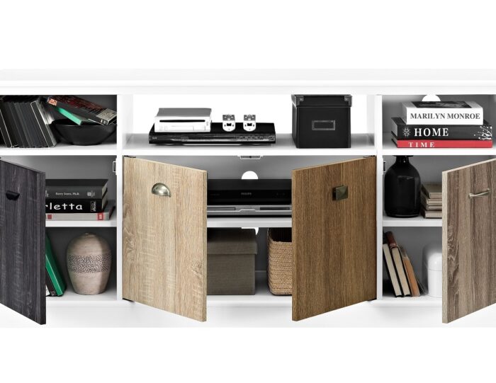 Dorel Mercer TV Console with Multicolored Door for TVs up to 60” -16462