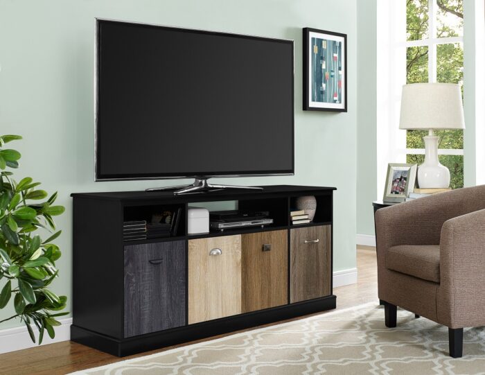 Dorel Mercer TV Console with Multicolored Door for TVs up to 60” -16461