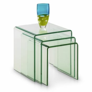 julian bowen Amalfi Bent Glass Nest Of Tables-0
