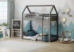 Flair Play House Grey or White Wooden Bunk Bed-0
