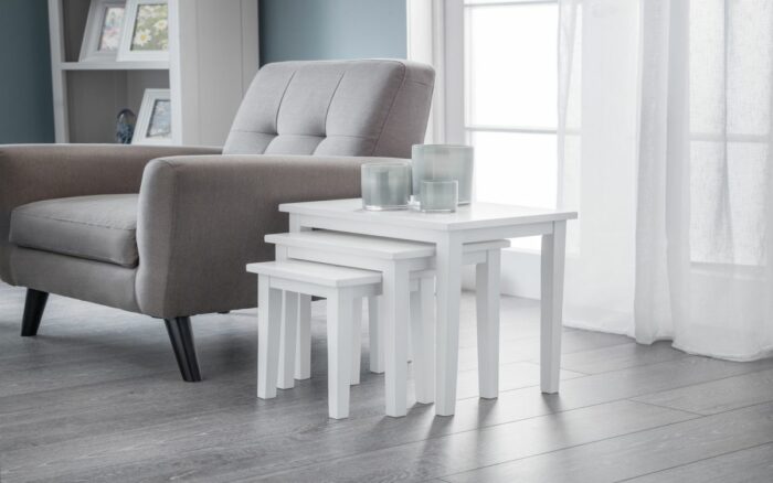 julian bowen Cleo Nest of Tables - White-16173