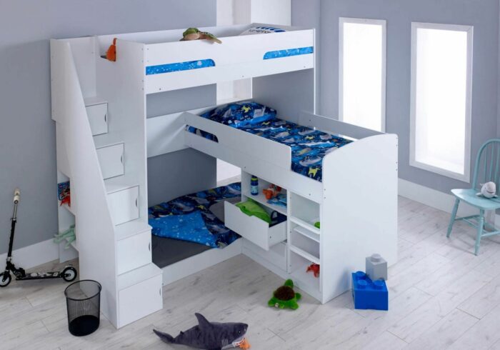 Flair Oscar Triple Bunk Bed with Storage-16825
