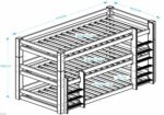 Flair Scandinavia Wooden Triple Bunk Bed in White-16852
