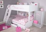 Flair Flick Triple Wooden Bunk Bed in white, grey or oak-16196
