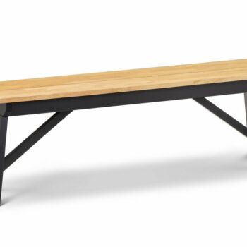 julian bowen Hockley Bench black/light oak-0