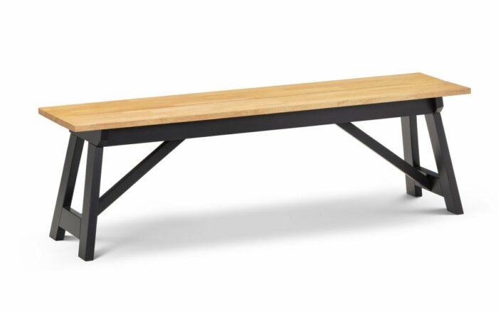 julian bowen Hockley Bench black/light oak-0